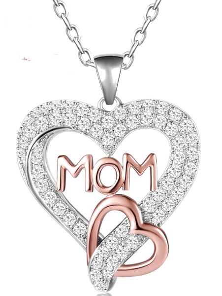 S925 Sterling Silver Heart Pendant Necklace for Mom