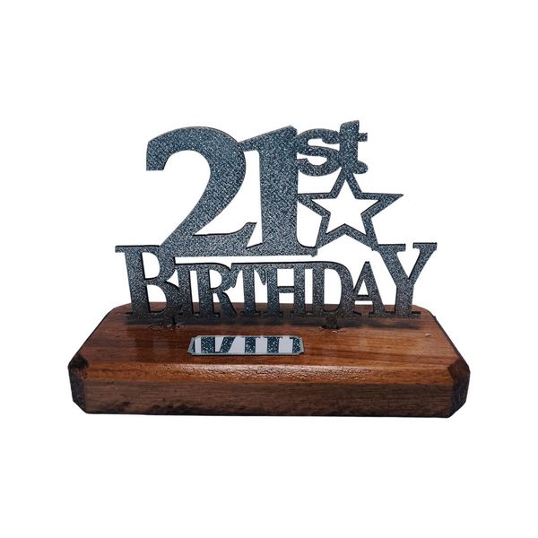 Silver Glitters 21st Birthday Key