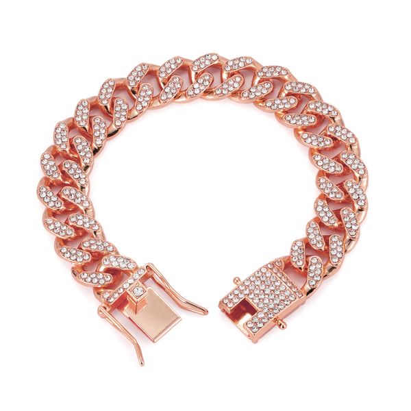 Exquisite Cuban-Style Dog Chain with Synthetic Diamonds XL