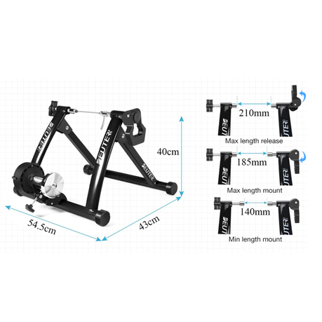 Indoor Magnetic Resistance Bike Trainer with Handlebar Controller