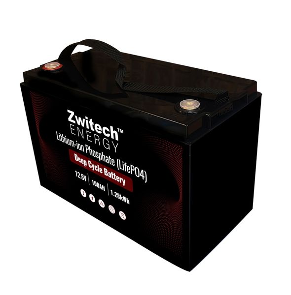 Zwitech Energy 12.8V 100Ah Lithium-ion (LiFePO4) Solar UPS Battery 1280kWh