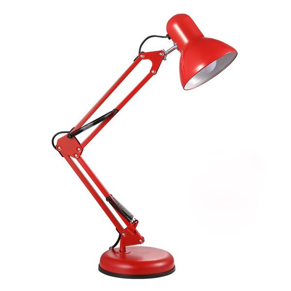 Drlight Adjustable Metal &amp; PVC Desk Lamp - Red