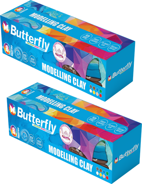 Butterfly Modelling Clay - 8 Colours (500G) X2