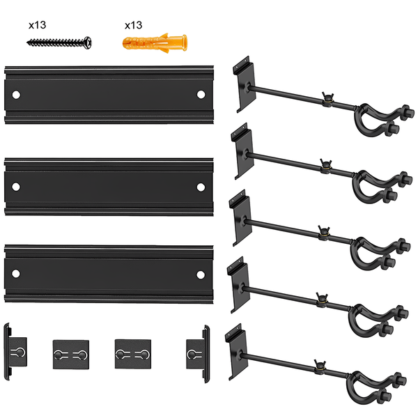 Guitar Wall Hangers String Instrument Wall Rack Bass Holder - 5 Hangers Set