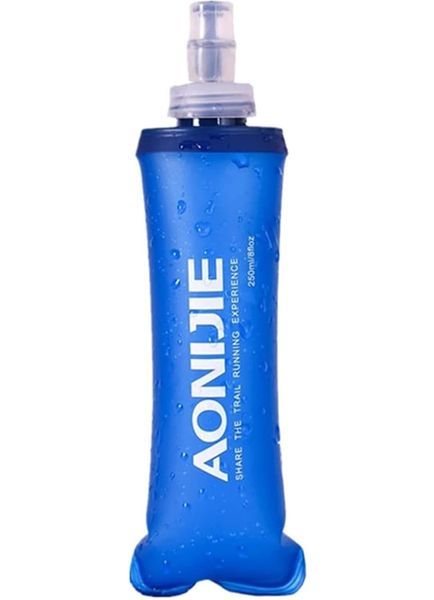 Foldable TPU Hydration Water Bottle Soft Flask for Running Hiking 250ML