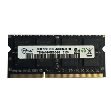 Titan 8GB DDR3L-1600 PC3-12800 SODIMM 2Rx8 1.35V Laptop Memory RAM Module Image