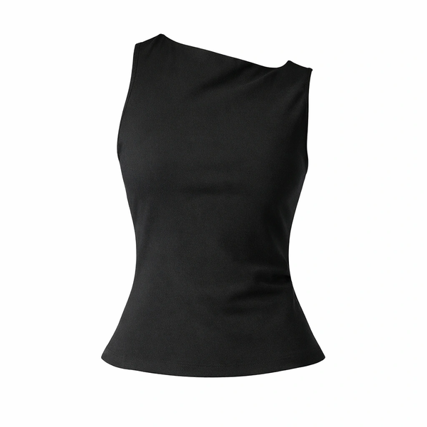 Sleeveless Slim Fit Top - Black
