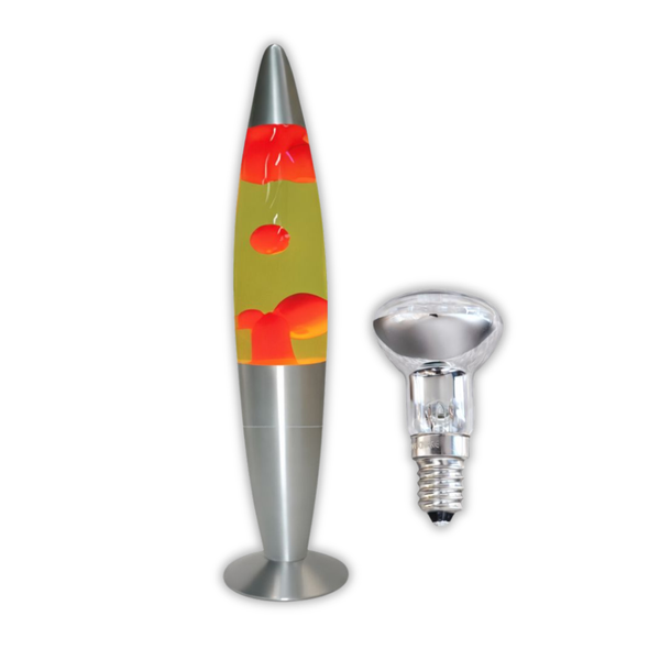 Brightstar TL108 Red &amp; Yellow Lava Lamp with Spare 20W Lava Lamp Bulb