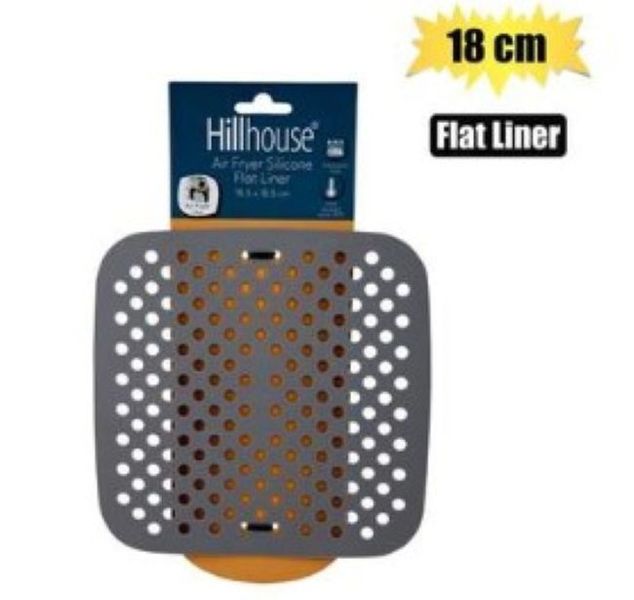 Air fryer silicone flat liner sqr 18cm Grey, Kitchen,