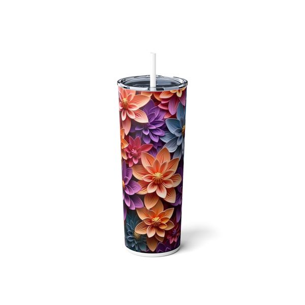 Bright Flowers 600ml Tumbler