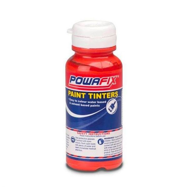 Bulk Pack 6 x Powafix Paint Tinters Bright Red 50Ml