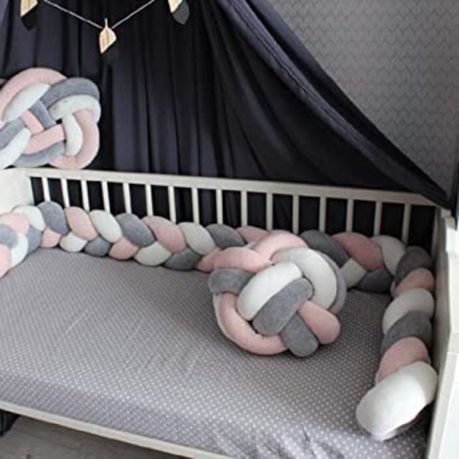 Grey cot bed outlet bumper