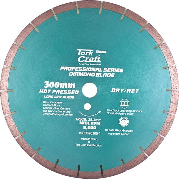 Tork Craft - Diamond Blade 300mm x 12 x 25.4mm General Purpose - 2 Pack