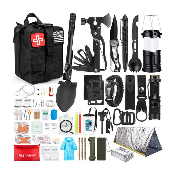 Survival Kit, 250 Piece Survival Gear First Aid Kit