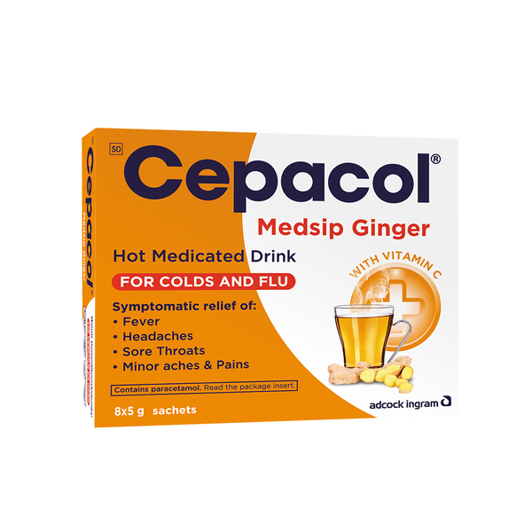 Cepacol Medsip Medicated Cold &amp; Flu Remedy Ginger 8 EA