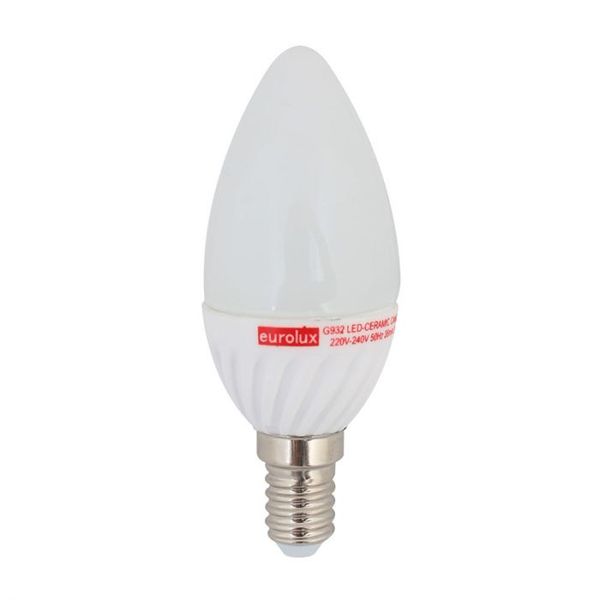 Eurolux - Led Candle Plastic 7W E14 Ww - 4 Pack