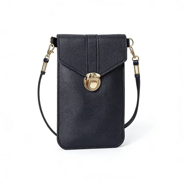 Small Crossbody Phone Bag for Women Cellphone Shoulder Bags Black