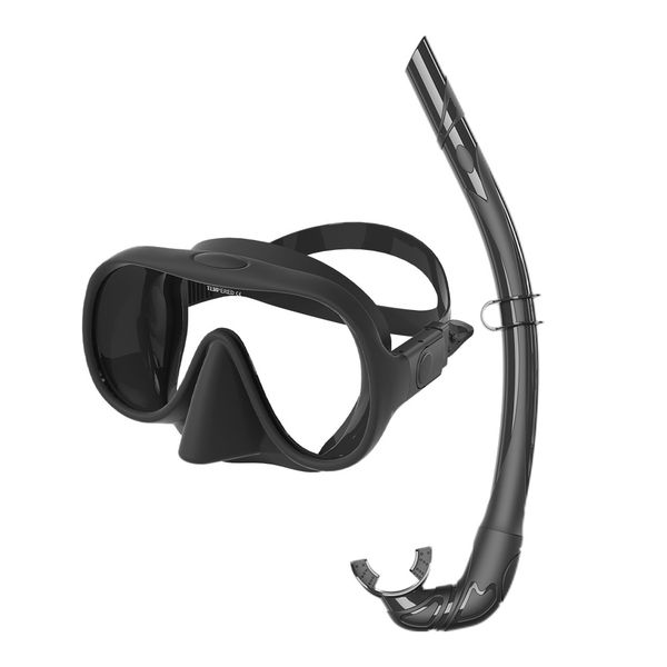 Silicone Diving Gear Case Set for Scuba Masks, Snorkels &amp; Regulators-Black