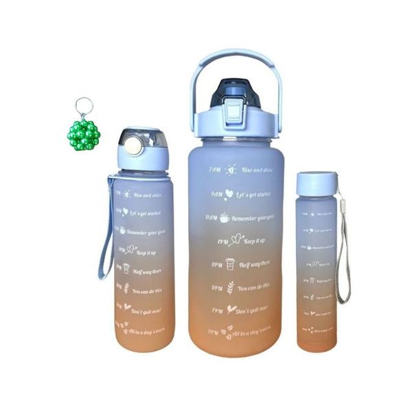 1831531 Set Of 3 Motivational Water Bottle And A Keyholder