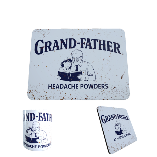 Grandfather Headache Powders Mug, Mouse Pad &amp; Coaster Combo - South African