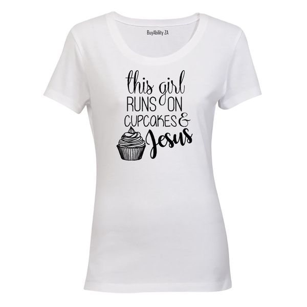 Cupcakes and Jesus - Ladies - T-Shirt