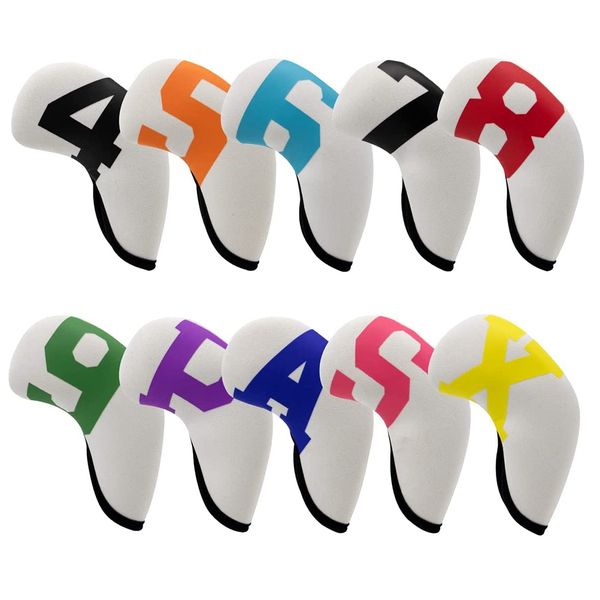 Golf Iron Covers with Number Neoprene Golf Iron Covers Set White