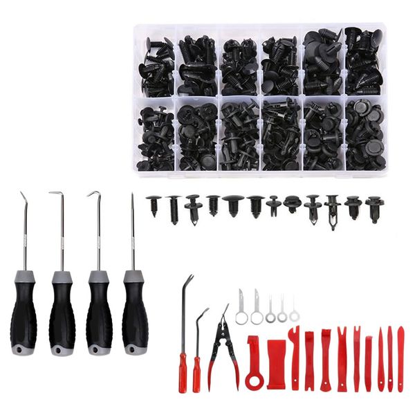 240pcs Retainer Clips, 4pcs Handy Hook Set &amp; 19pcs Panel Repair Combo kit