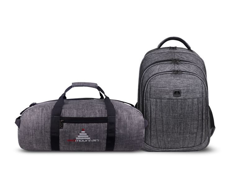 Red Mountain 01012 Laptop Bag &amp; Cargo 30 Duffel Bag Combo - Granite Grey