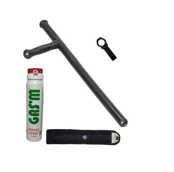 Investify Tonfa Baton and Pepper Spray Security Combo