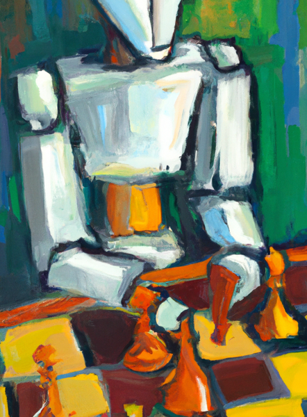 RootedArt Canvas Wall Art Home Decor - Matisse humanoid robot 1