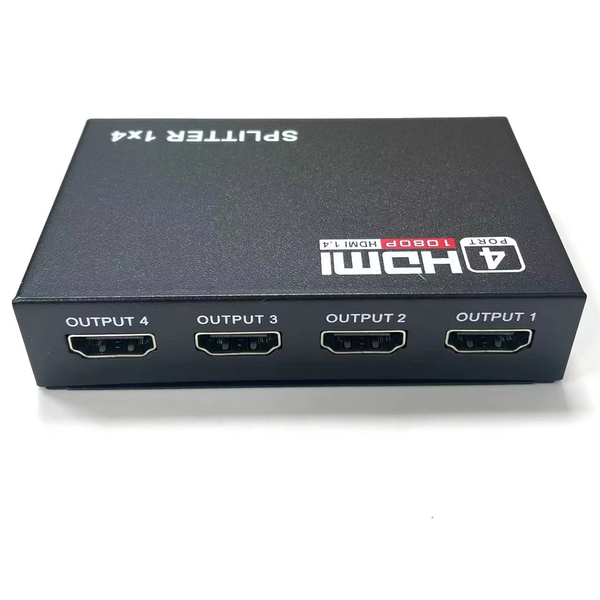1x4 HDMI Splitter Adapter - 1 Ito 4 HDMI Converter for Full HD Displays