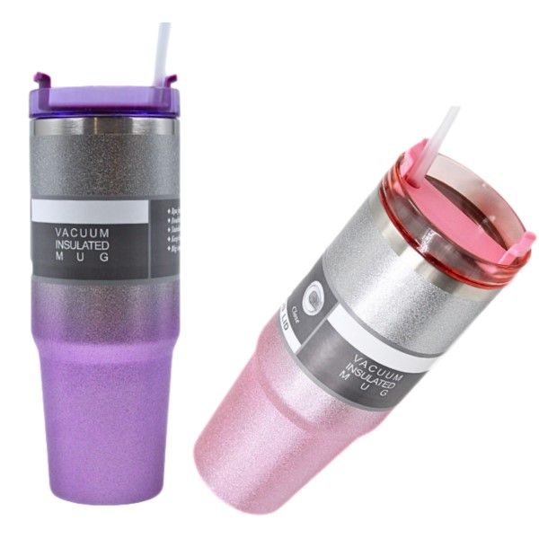Starlit Glitter Mug Vacuum Set - Pink &amp; Purple