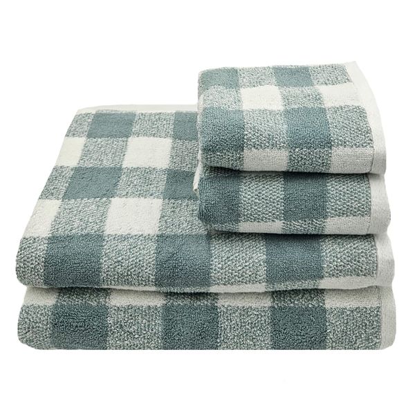 Linen House Flinders Check 630gsm Towels - 2 Hand Towels &amp; 2 Bath Sheets