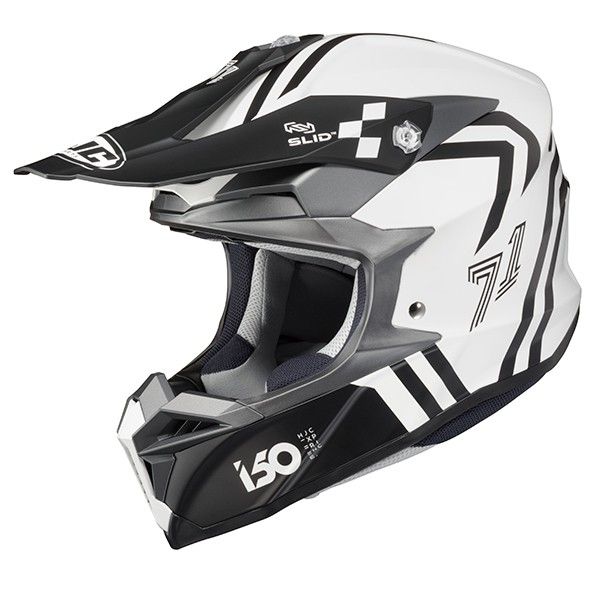 HJC I50 Hex White/Blue Helmet