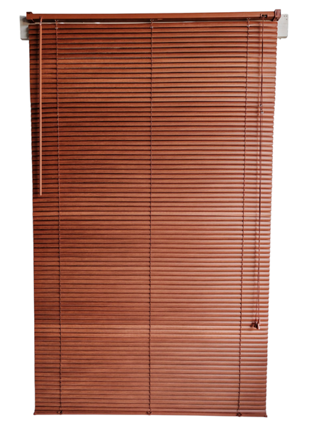 PVC Woodgrain Walnut Full length sliding door blind 110W x 210L