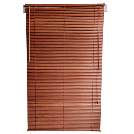 PVC Woodgrain Walnut Full length sliding door blind 110W x 210L Image