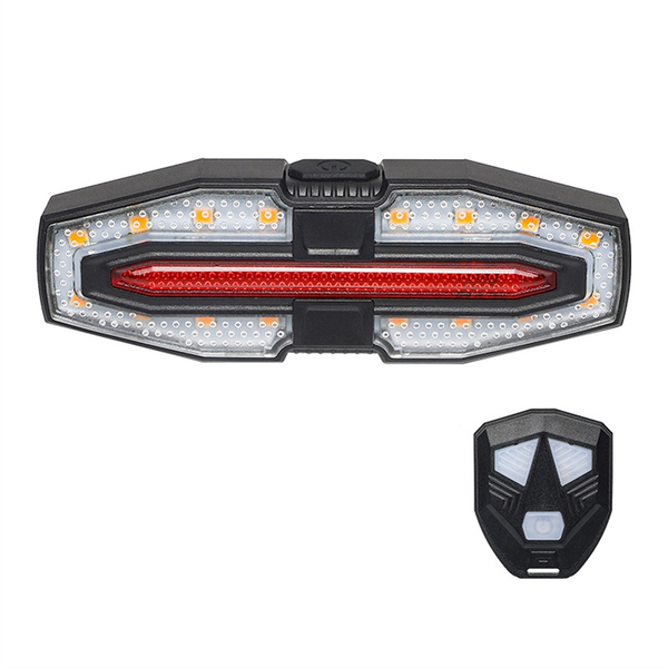 Bicycle Remote Control Taillight Night Riding Warning Light Silver