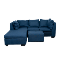 Bava Corner Sofa - Left Hand -Denim Blue