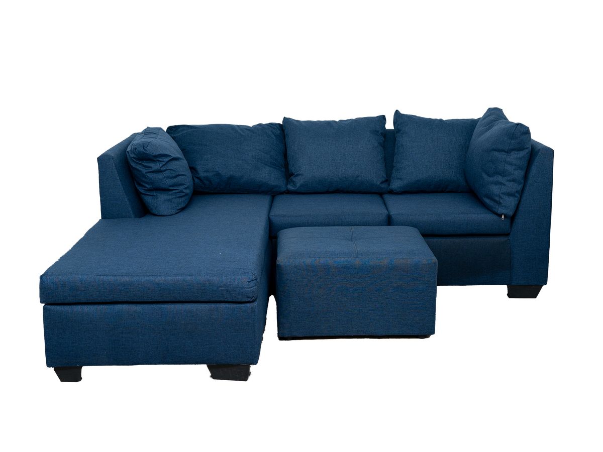 Bava Corner Sofa Left Hand Denim Blue Shop Today. Get it Tomorrow