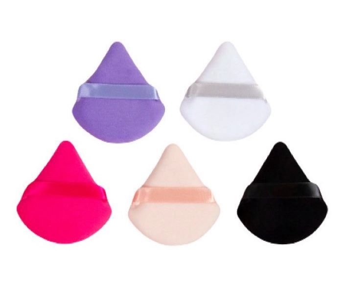 Fan Shaped Makeup Powder Puff Set - 5 pc