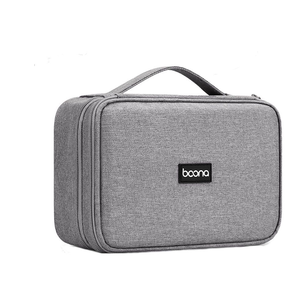 Electronic Organizer Travel Cable Organizer Double Layer Bag Storage Pouch