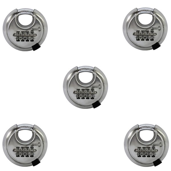 70mm Combination Discus Padlock (Pack of 5)