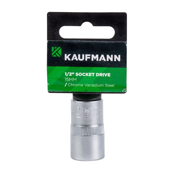 Kaufmann - Socket Drive - 1/2inch - 15mm - Bulk Pack of 10