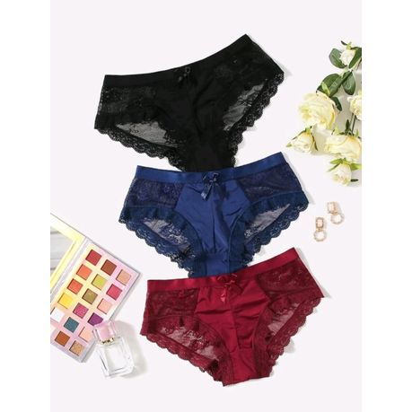 Cotton Underwear for Women Lace Bikini Brief Beathable Panty - Pack of 4, Shop Today. Get it Tomorrow!