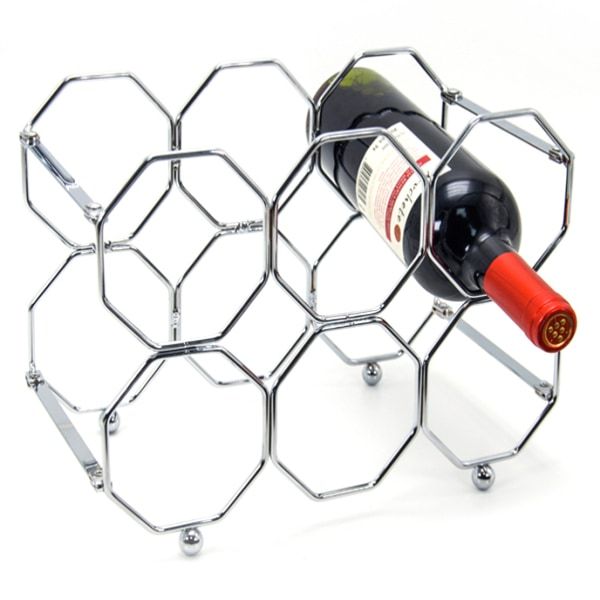 Optic Deluxe 6 Bottles Metal Folding Wine Rack