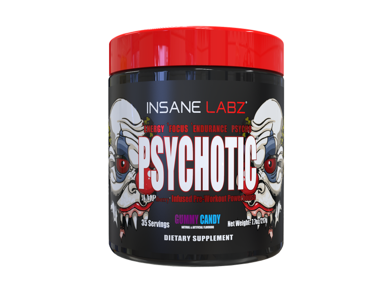 Insane Labz Psychotic Pre-Workout Powder Gummy Candy - 217g