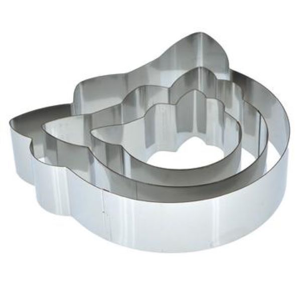 Cake Baking Tool Cat Shape Cutter - 3 Piece