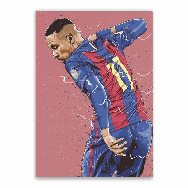 Neymar Cartoon Poster - A1