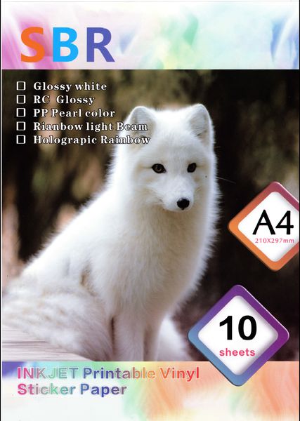 Printable A4 Vinyl Sticker Papers - 10 Sheets - Glossy Silver