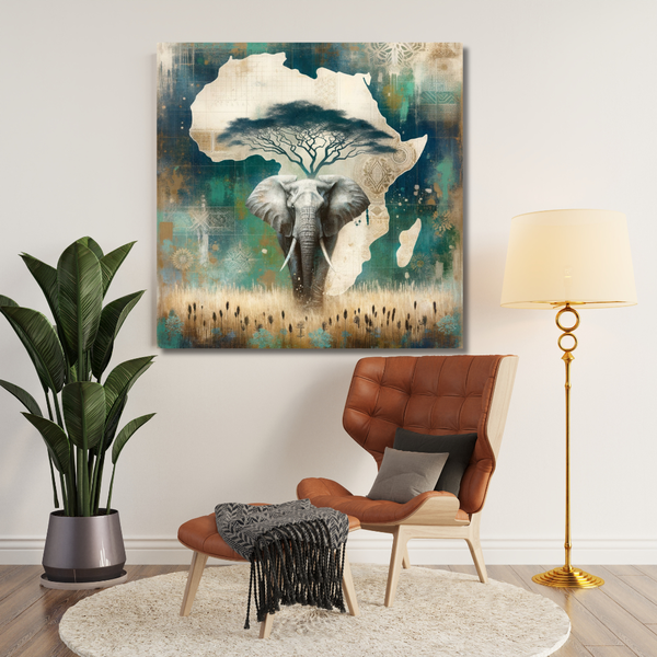 Canvas Wall Art Decor - Mama Afrika 100cm x 100cm Artwork